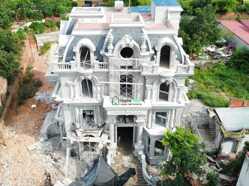 Giai đoạn hoàn thiện công trình Biệt thự nhà Anh Dân tại Thành Phố Bắc Ninh