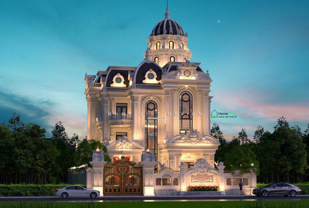 Thiết kế Biệt thự kiểu Lâu Đài đẳng cấp nét kiến trúc Quý Tộc được xây dựng tại Đồng Nai