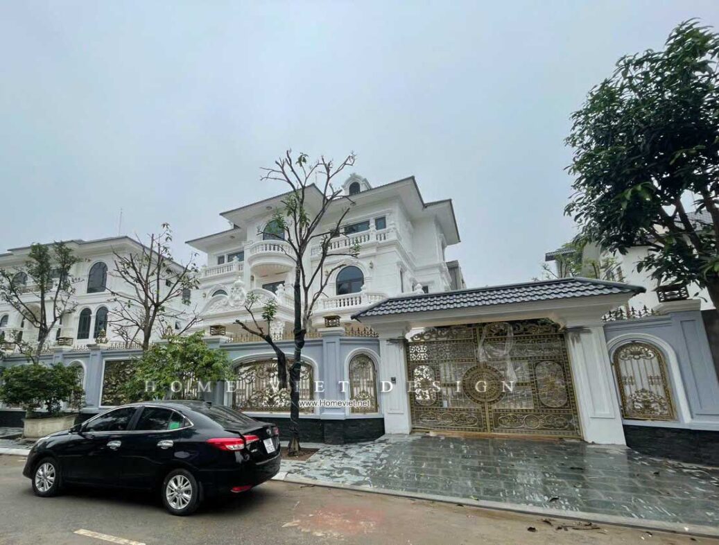 Thi công hoàn thiện Biệt thự 3 tầng kiến trúc Tân Cổ Điển mái Nhật tại Việt Trì, Phú Thọ
